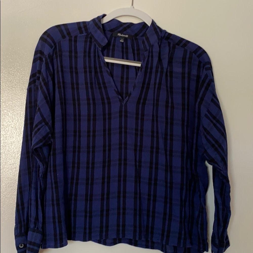 Madewell plaid blouse